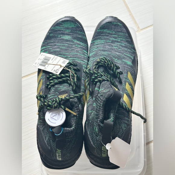 NWT Adidas Mens Ultraboost DNA Mid Von Miller Training Shoes 12.5 Black/Green main image 4